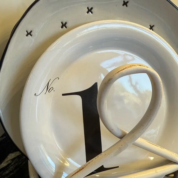 NWT Target Home Black and White Number Appetizer Plates - Picture 2 of 5